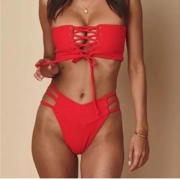 Montce Other - Montce Rio Crimson Red Bikini Bottom